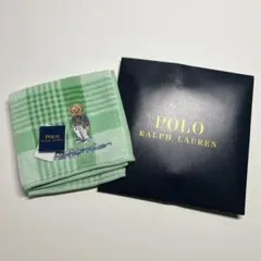 【新品未使用】ポロ　ラルフローレン　ハンカチ　ポロベア　タオルハンカチ　刺繍