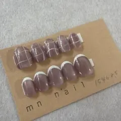 【現品】個性派　フレンチ　マグネット　ネイルのサムネイル