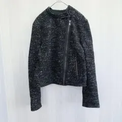 ギャップ アウター ニットジャケット ショート丈 毛混合 ブラック S 春秋のサムネイル
