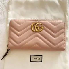 GUCCI グッチGGロゴ ピンク 長財布
