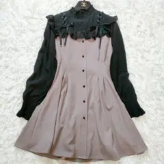 美品 ロジータ ドット リボン Aライン ワンピース F 地雷系