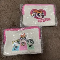 パワーパフ ガールズ チャーム付き　刺繍ポーチ　2種類