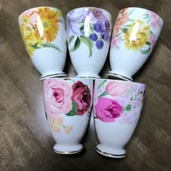 YUKIKO HANAI 花柄陶器タンブラー5個セット