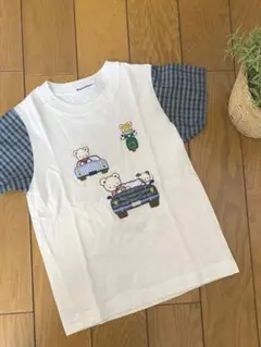 ファミリア ファミちゃん 車 チェック Tシャツ - メルカリ