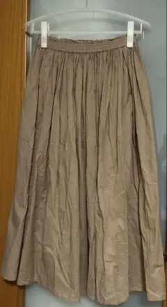 コットンボイルベージュ ギャザースカート F