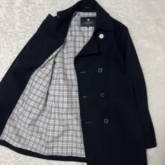 美品 ブラックレーベル クレストブリッジPコートノバチェック M