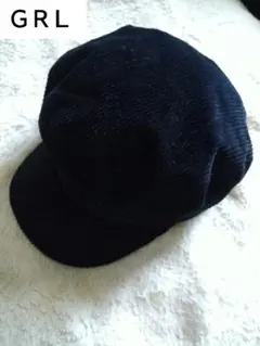 ＧＲＬ 黒 コーデュロイ キャスケット