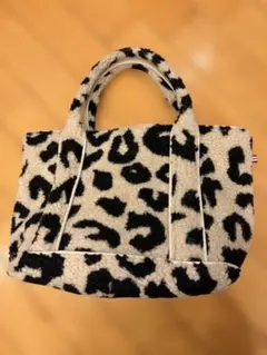 ヒョウ柄 フリース トートバッグ