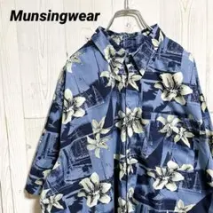 Munsingwear アロハシャツ XL 総柄 セーリング ボート 花柄のサムネイル