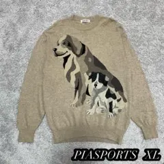 【ヴィンテージニット】PIA SPORTS　デザインニット セーター ドッグ 犬