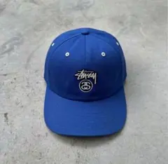 10s stussy キャップ　シャネルロゴ ロイヤルブルー
