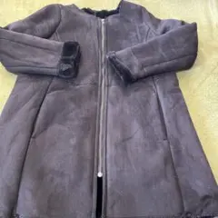 B:MING BY BEAMS 黒ムートンコート 膝上丈