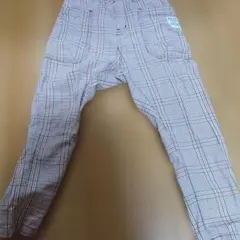 MOUJONJONチェック柄ロングパンツ　110cm