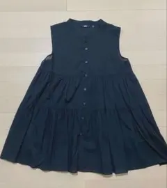 UNIQLO ノースリーブ ティアードブラウス ブラック M
