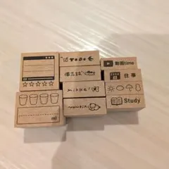 スタンプマルシェ　木製スタンプセット 10個セット