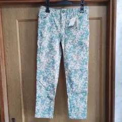花柄スリムフィットチノパン　　L