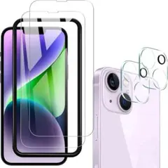 iPhone14Plus 用 ガラスフィルム カメラフィルム 液晶保護フィルム