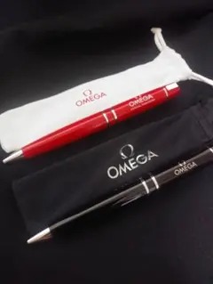 非売品 OMEGA オメガ ボールペン『 赤▪黒 』2本セットのサムネイル