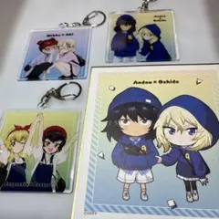 貴重 ガルパン リールキーホルダー 大洗女子学園 校章 チーム