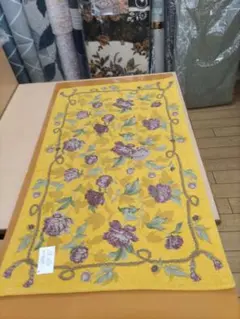 花柄シェニエールマット 約70x110cm