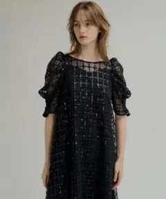 LE’RURE リルアー　Kirakira check onepiece 新品 リルアー LE'RURE Kirakira check onepiece - メルカリ