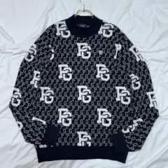 2024年 PEARLY GATES パーリーゲイツ 総柄 コットン ニット