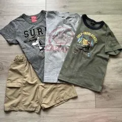 120サイズ Tシャツ3枚とショートパンツセット