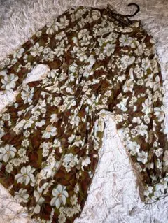 ZARA ザラ　花柄 長袖ミニワンピース XS