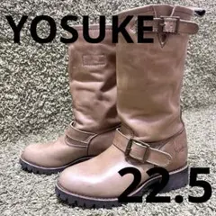 良好　YOSUKE ヨースケ エンジニアブーツ 本革22.5cm キャメル
