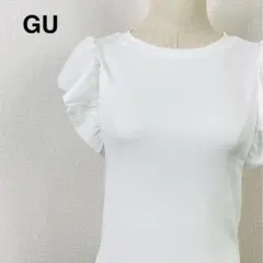 新品未使用GUジーユー　フハクコンビネーションフリルプルオーバーS 【T159】