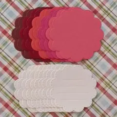 ミニメッセージカード【レッド・20枚】ダイカット 即購入OK♪