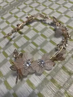 花と葉のデザイン ヘッドドレス、ヘアピンセット