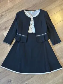 TOCCA ノーカラーセットアップ 卒業式入学式フリルブラウス付き