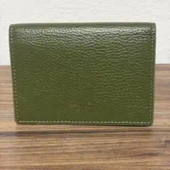 レザー カードケース　オリーブグリーン