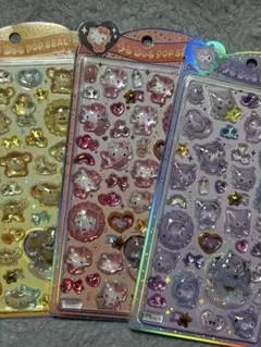 うるちゅるポップシール　キティ プリン クロミ 3枚セット