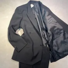 新品 A3 S 高級礼服  喪服 ダブルスーツ ブラックスーツ メンズ 冠婚葬祭