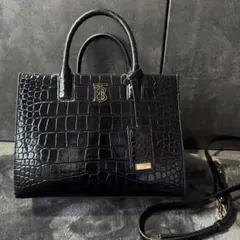 Burberry クロコ型押し ミニフランシスバッグ