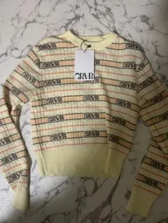 GRVR ストライプ ケーブルニット アイボリー F