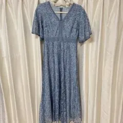 ブルーレース パーティーロングワンピース 38