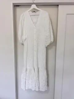 未使用　ZARA THE MARTA DRESS Lサイズ ホワイト