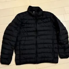 【美品】ユニクロ ウルトラライトダウン ジャケット ブラック L 黒 袋付き