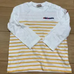 miki HOUSE ボーダーTシャツ 90 長袖　ミキハウス　黄色