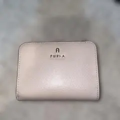 FURLA フルラ 二つ折り財布 コンパクトウォレット ピンクベージュ レザーのサムネイル