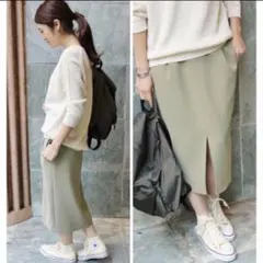 IENA イエナ ミリオーネスリットタイトスカート　カーキ　36