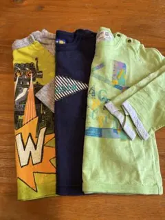 男の子 長袖 カットソー ロンT 3枚セット 90