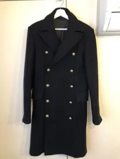 大幅値下げ！ バルマンBALMAIN 16AW ウールロングネイビーのサムネイル