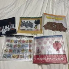 トムとジェリー　ハッピーくじ　D賞　５種セット　フラットポーチ