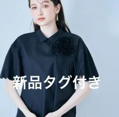 オーディアミューズ ビックリボンプルオーバー フリルネック ブラウス 