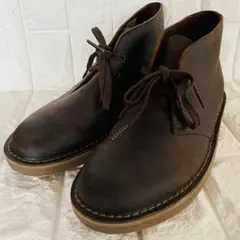 【Clarks】ダークブラウン レザー チャッカブーツ