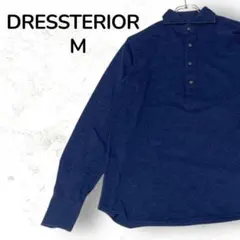 【人気】DRESSTERIOR ドレステリア 長袖シャツ ネイビー M 日本製のサムネイル